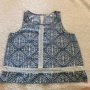 Blue and white shirt